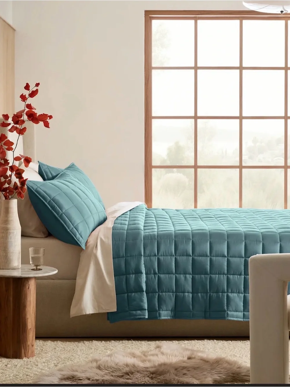 Quince Bamboo Box Quilt in Ocean Size Full/Queen  905